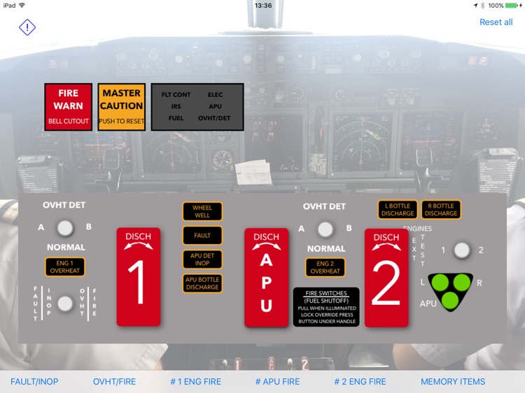 B737 NG Fire protection simulator