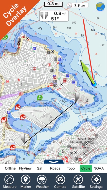 Malta - GPS offline chart & spot Navigator