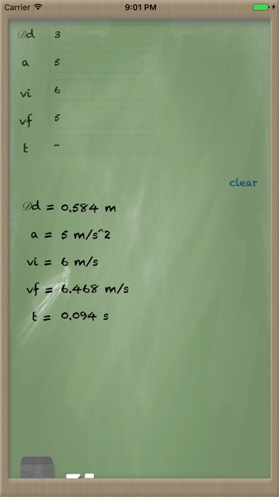 Kinematics Calc screenshot 2