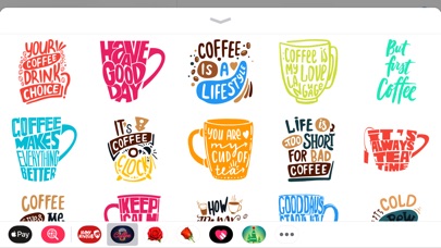 Coffee Moji Quotes Sticker App screenshot 2