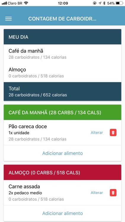 Contagem de carboidratos screenshot-3
