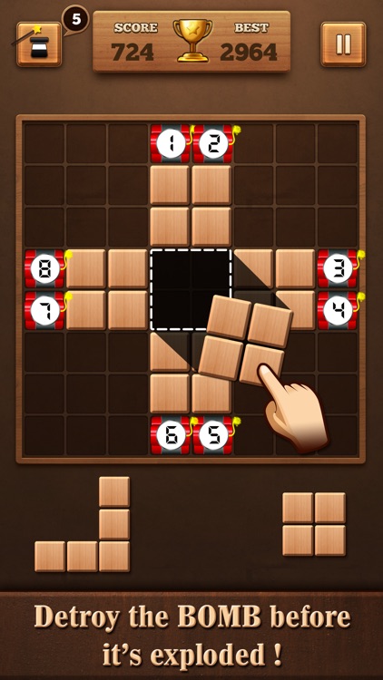 Fill Wooden Block Puzzle 8x8
