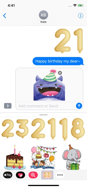 Birthday Funny Wishes Stickers(圖2)-速報App