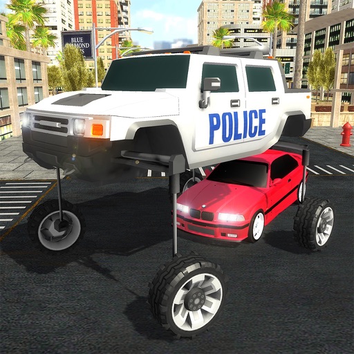 Transit Elevated Police Car Traffic Rush Cop Chase Icon