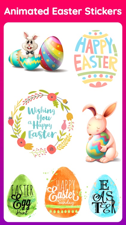 Animated Happy Easter Stickers