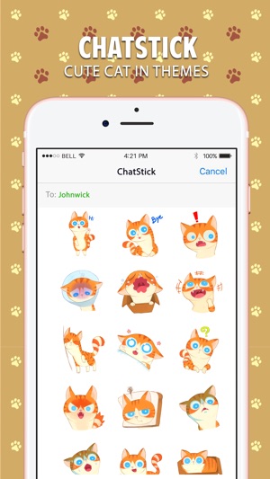 Cute Cat สติกเกอร์ และ คีย์บอร์ด โดย Cha