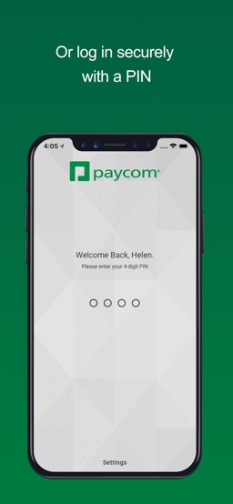 Paycom app screenshot