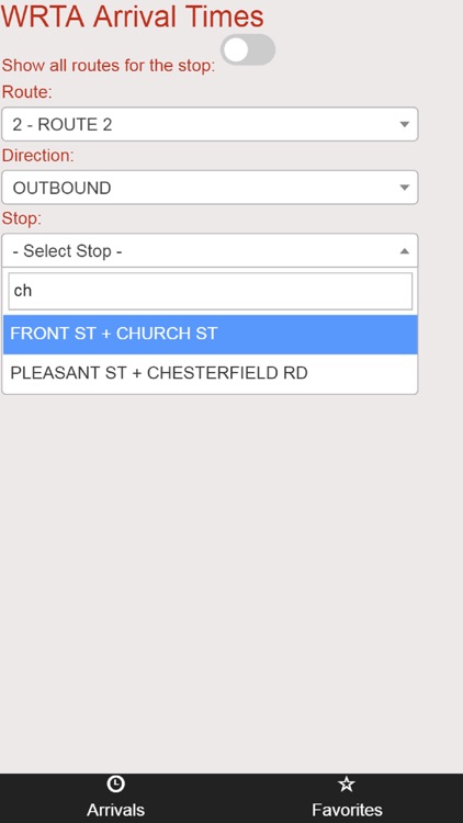 Worcester WRTA Bus Tracker