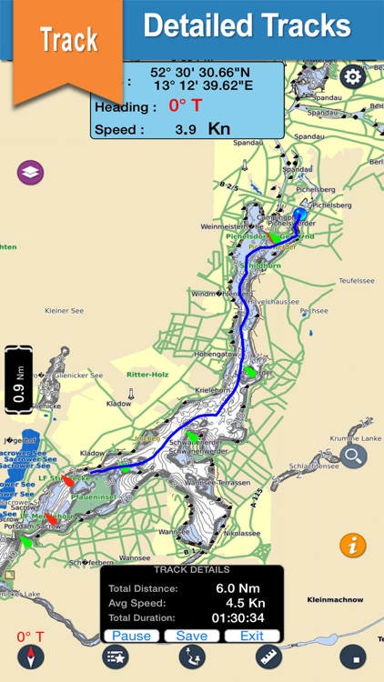 Ray Roberts offline chart for lake and park trails