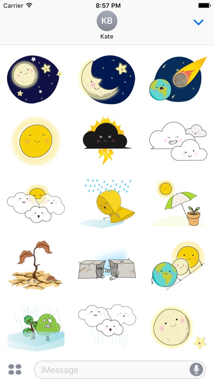 Weathermoji - cute weather stickers pack