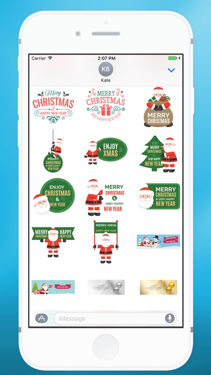 Merry Christmas Message Sticker for iMessage