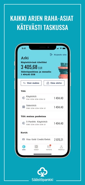 Säästöpankki mobiilisovellus on the App Store