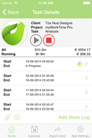 myWorkTime screenshot 3