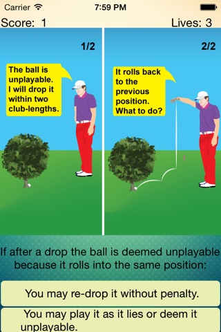 Illustrated Golf Rules Quiz screenshot 2