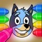Icon Coloring Bluey by number