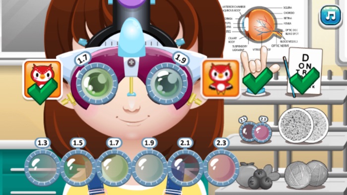 爱护眼睛 - 教育男孩女孩知识的医生游戏