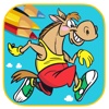 Horse World Coloring Book Game Free Edition