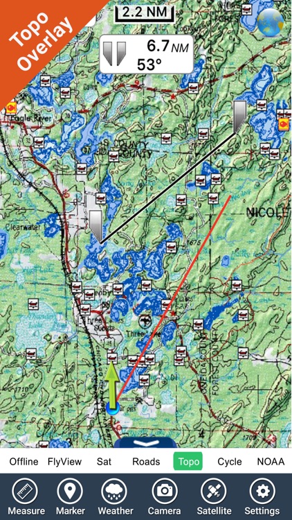 Wisconsin Lakes HD GPS ice fishing maps Navigator screenshot-3