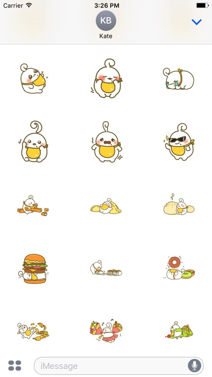 Cartoon-Rice Stickers Pack For iMessage