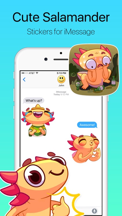 Cute Salamander Stickers