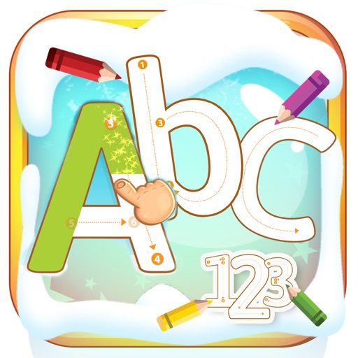 Tracing Letters Number Preschool and kindergarten Icon