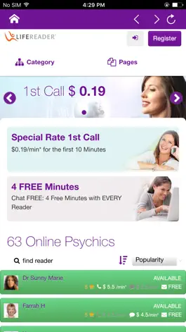 Game screenshot LifeReader - Live Psychic Chat and Phone Readings hack