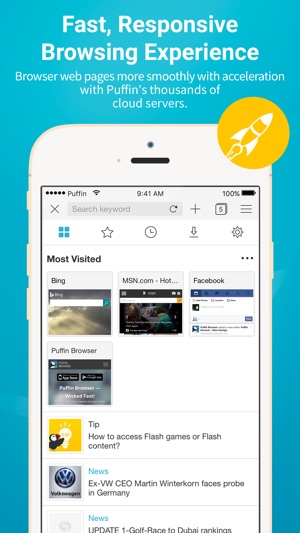Puffin Browser Pro IPA (Trình duyệt đa năng)