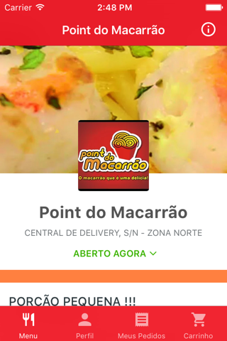 Point do Macarrão Delivery screenshot 2