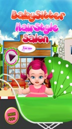 Babysitter Hairstyles Salon Girls Games Captura de tela 1
