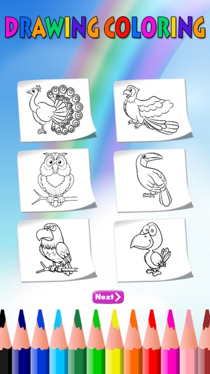 Bird Painting - Coloring Book and Drawing for Kids