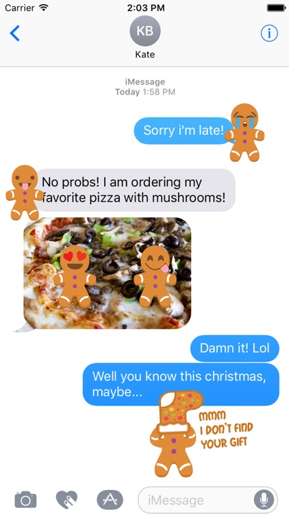 Ginger.Moji - Gingerbread emoji man Xmas stickers