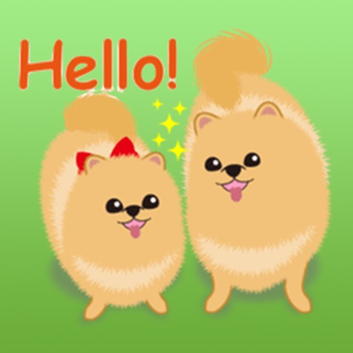 Pomeranian Dog - Mother And Daughter Stickers