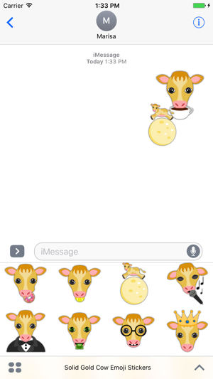 Solid Gold Cow Emoji Stickers(圖5)-速報App