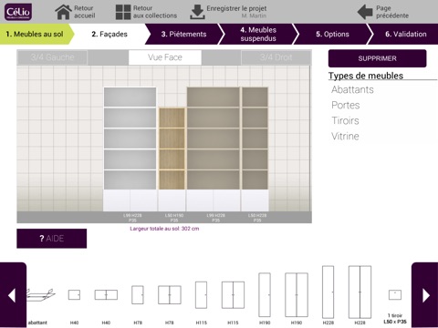 Meubles CéLio configurateur screenshot 4