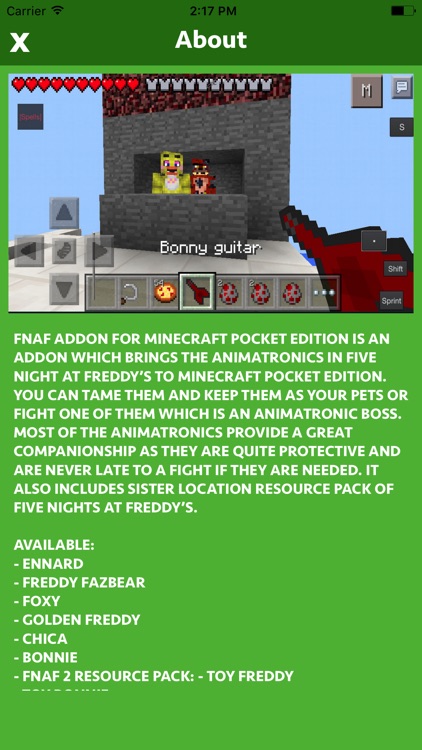 FNAF ADDONS FOR MINECRAFT POCKET EDITION (PE) screenshot-3