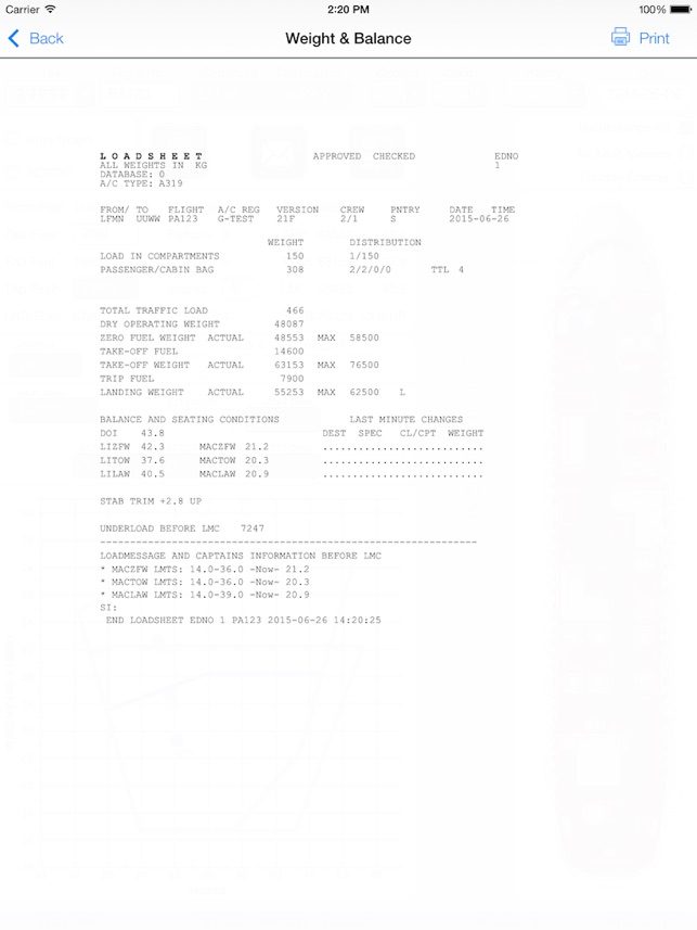 Pan Aero Weight and Balance A320 Family(圖4)-速報App