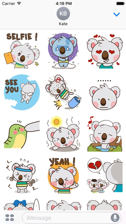 Kuruu the funny koala 2 for iMessage Sticker