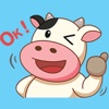 Momo Cow Sticker
