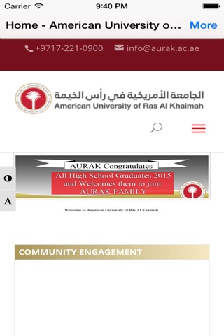 American University of RAK screenshot 2