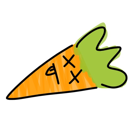 Carrot stickers for iMessage, photo keyboard emoji