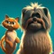 Made for all pet lovers, Silly Pets gives you a huge collection of amusing cat and dog photos, 3D renderings and stickers