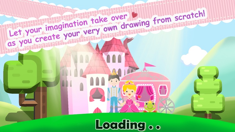Princess Color Page - Fairytail painting draw pad