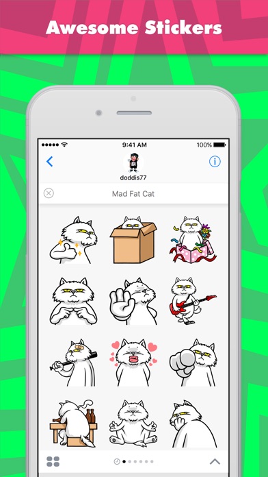doddis77によるMad Fat Catステッカーのスクリーンショット1 doddis77によるMad Fat Catステッカーのスクリーンショット1