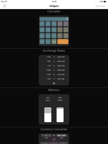 Widgets-Pro - náhled