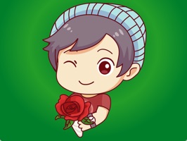 Have fun with these 32 chibi sticker, send reaction or reply to chat with cute chibi boy stickers for iMessage