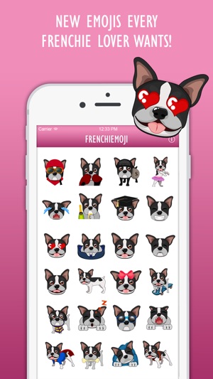 FrenchieMoji: French Bulldog Emojis(圖2)-速報App