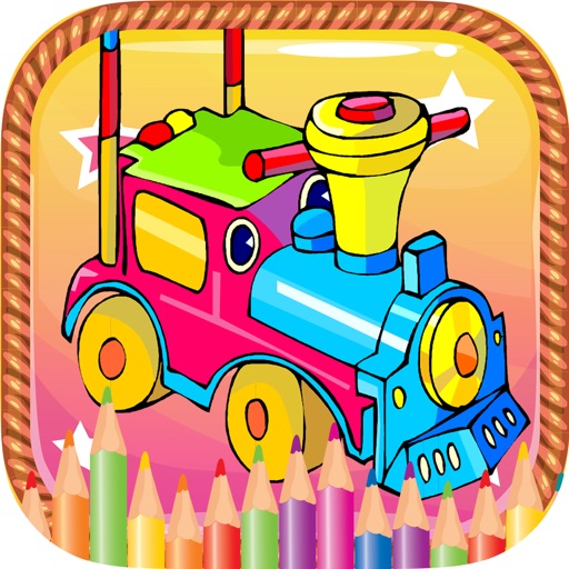 Train & Airplane Printable Coloring Pages For Kids iOS App