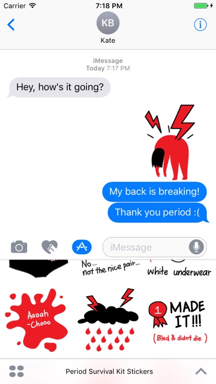 Period Survival Kit Stickers screenshot-3