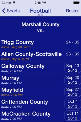 Marshall County HS - Athletics screenshot 2