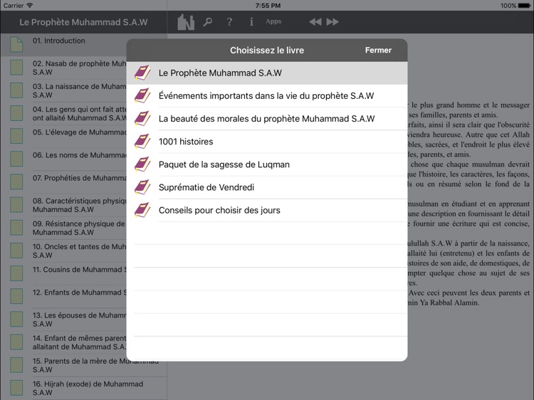 Muslim Book Pack for iPad - French Indonesia